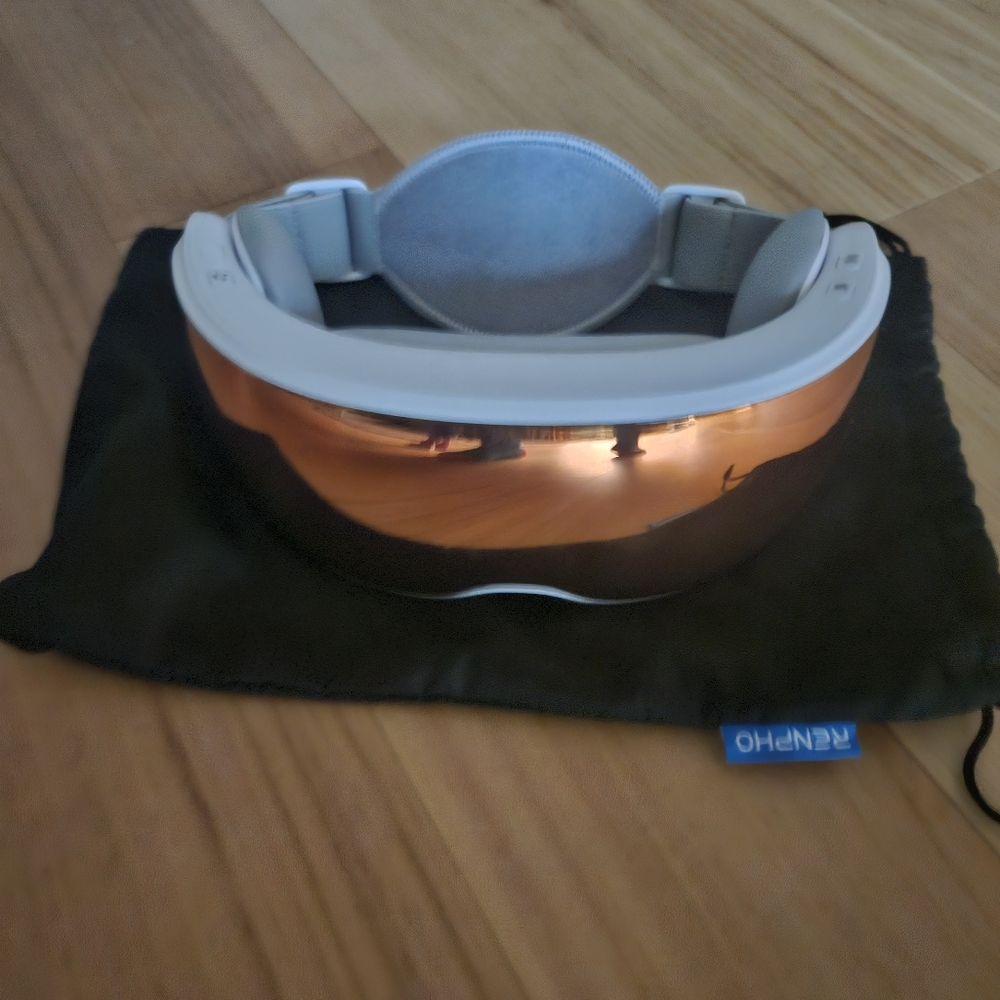 Renpho Eye Massager with Orange Visor